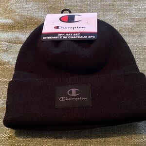 Champion Classic Black Knit 2Pack Hat Set